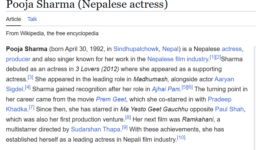 Ashmee with Pooja SHarma profile