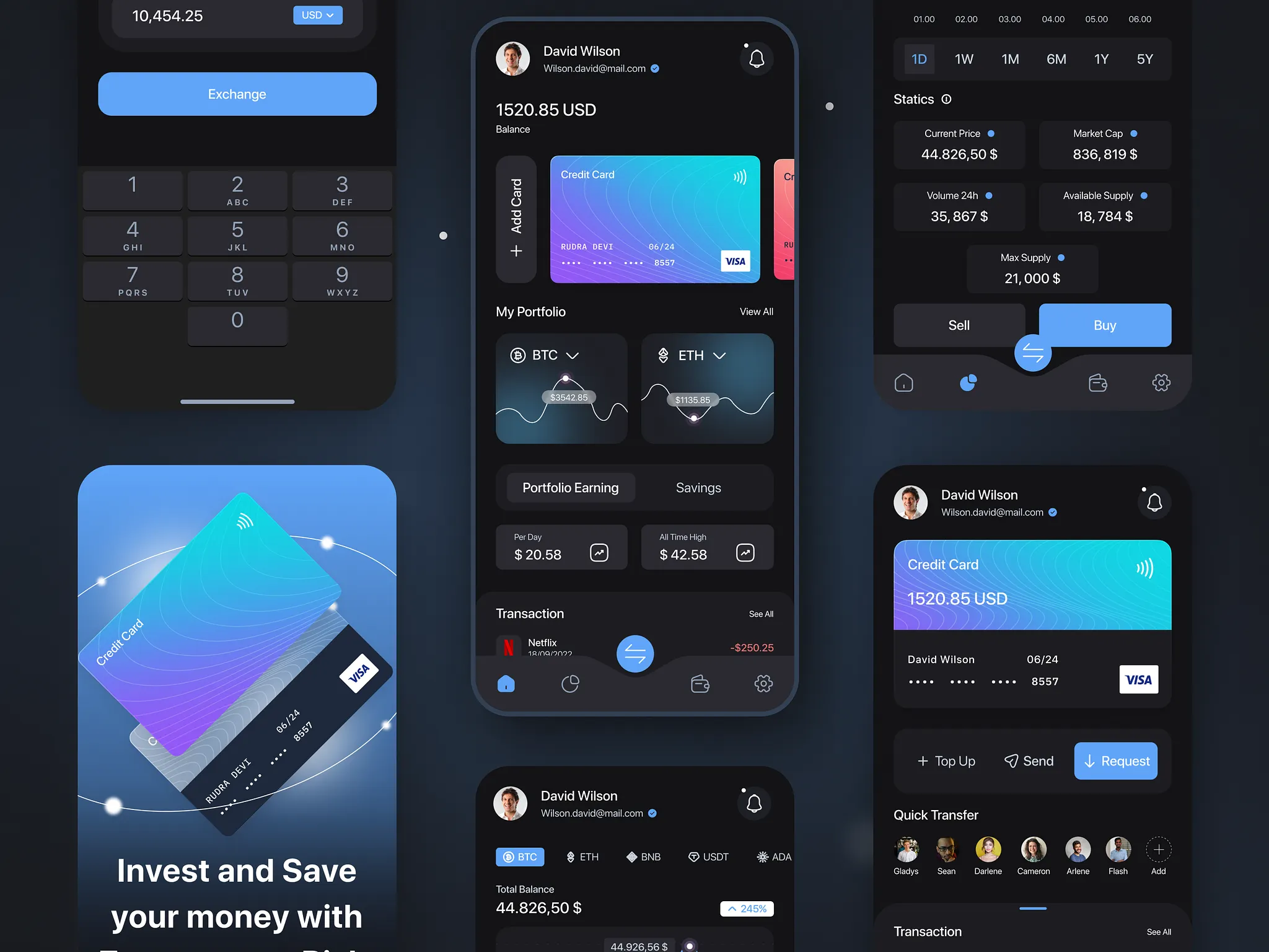 Cryptocurrency Mobile App Design