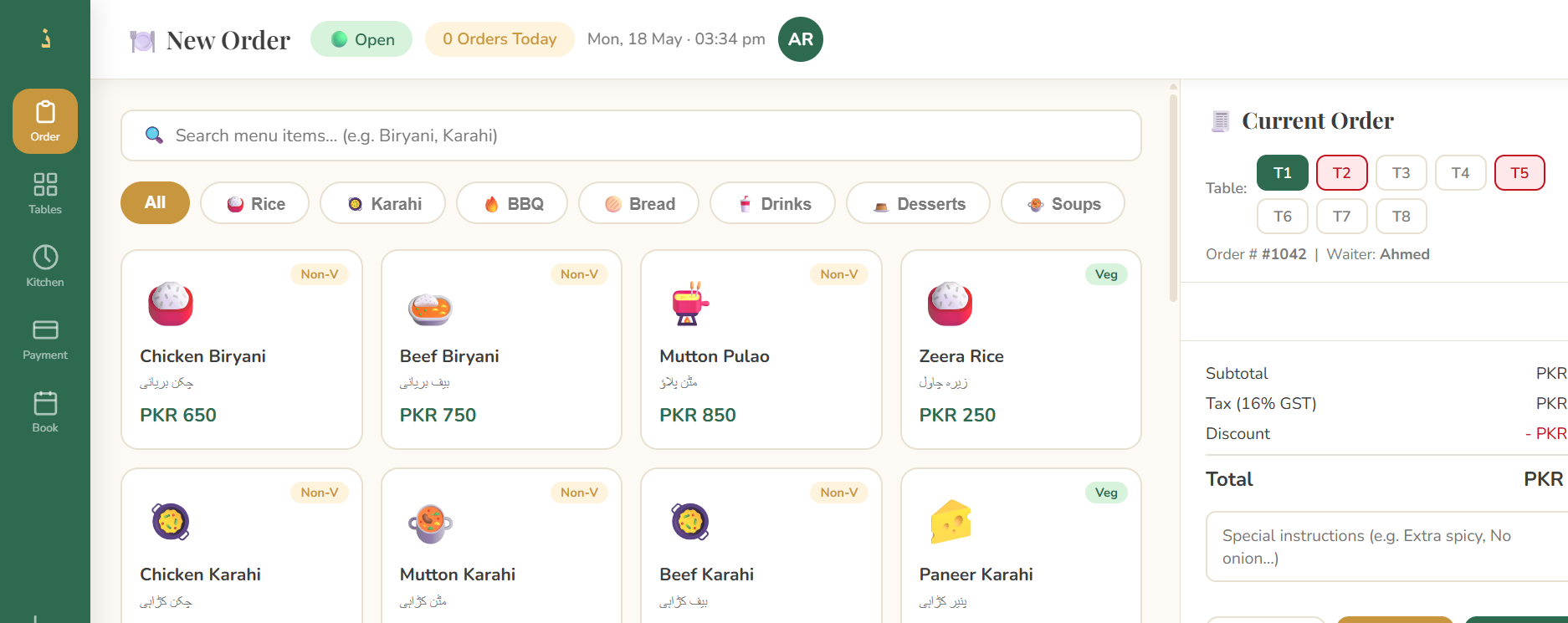 Restaurant POS Management System