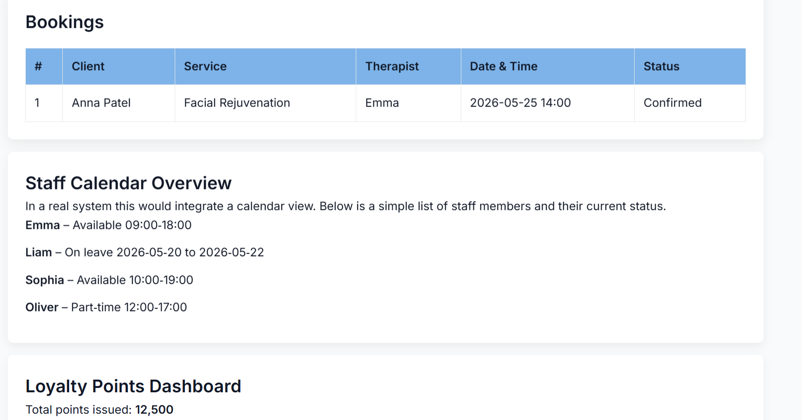 Spa & Salon Management Platform