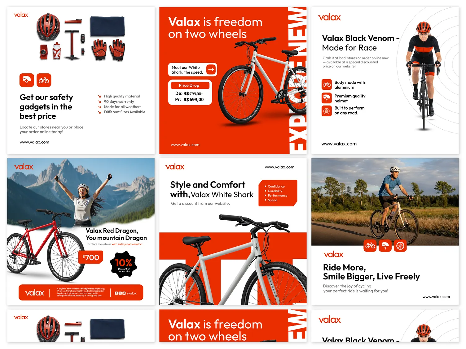 Valax - Cycle Brand Social Media Design