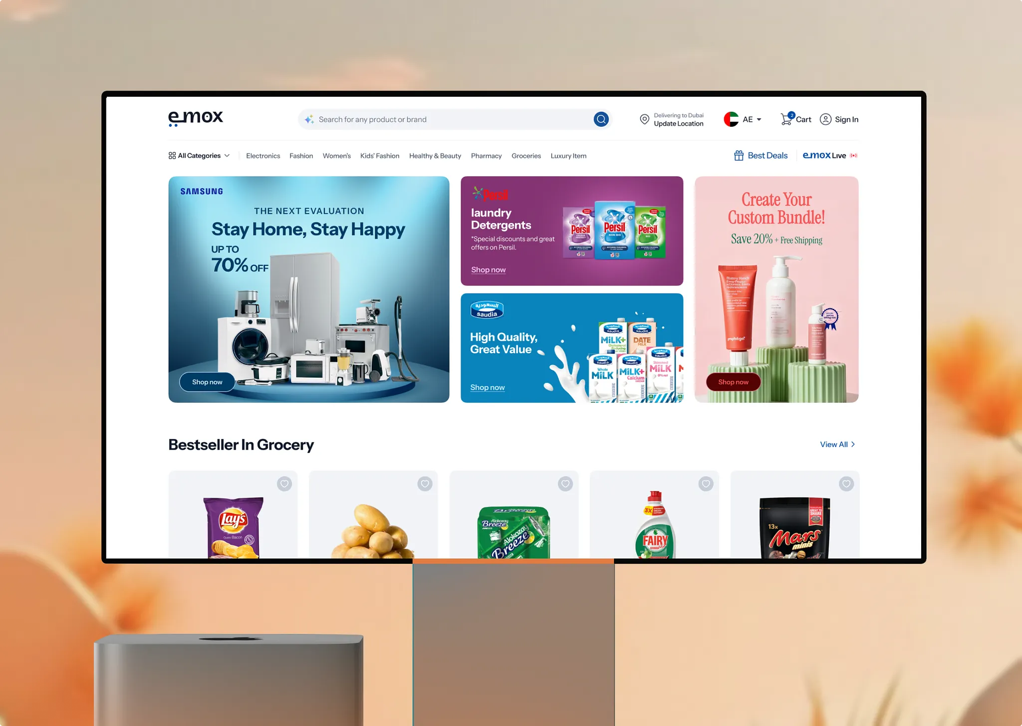Emox - eCommerce Landing Page Design
