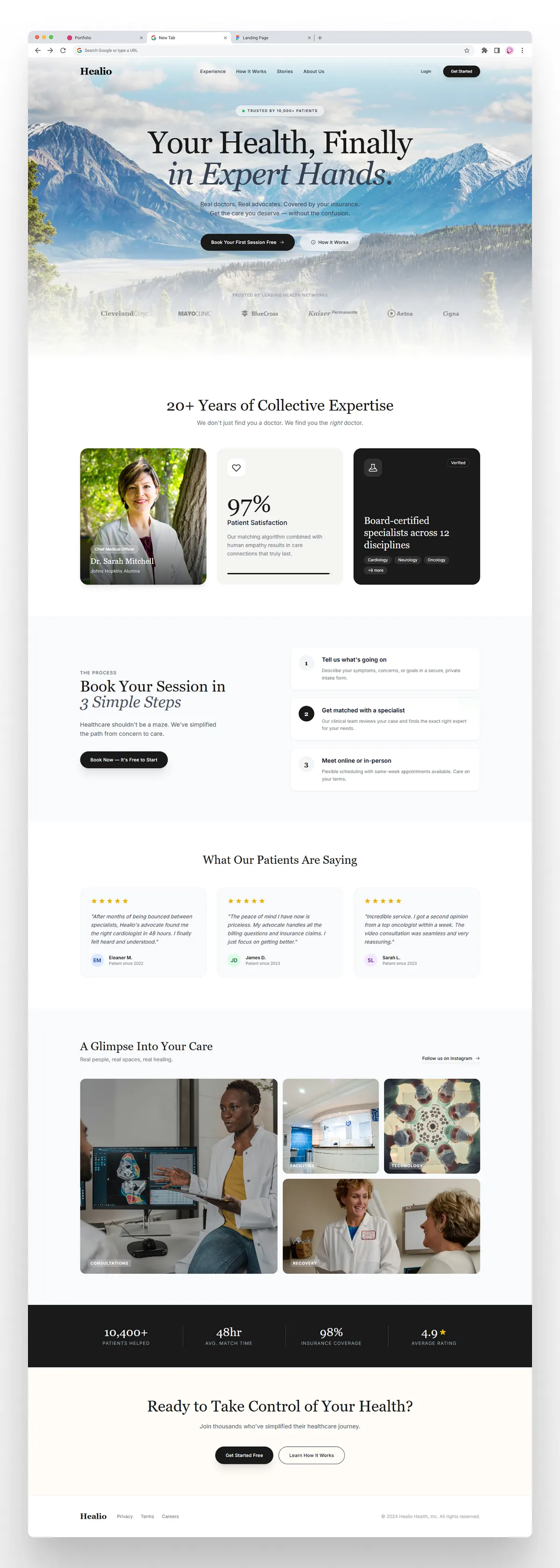 MindCare - Mental Health Portfolio Website