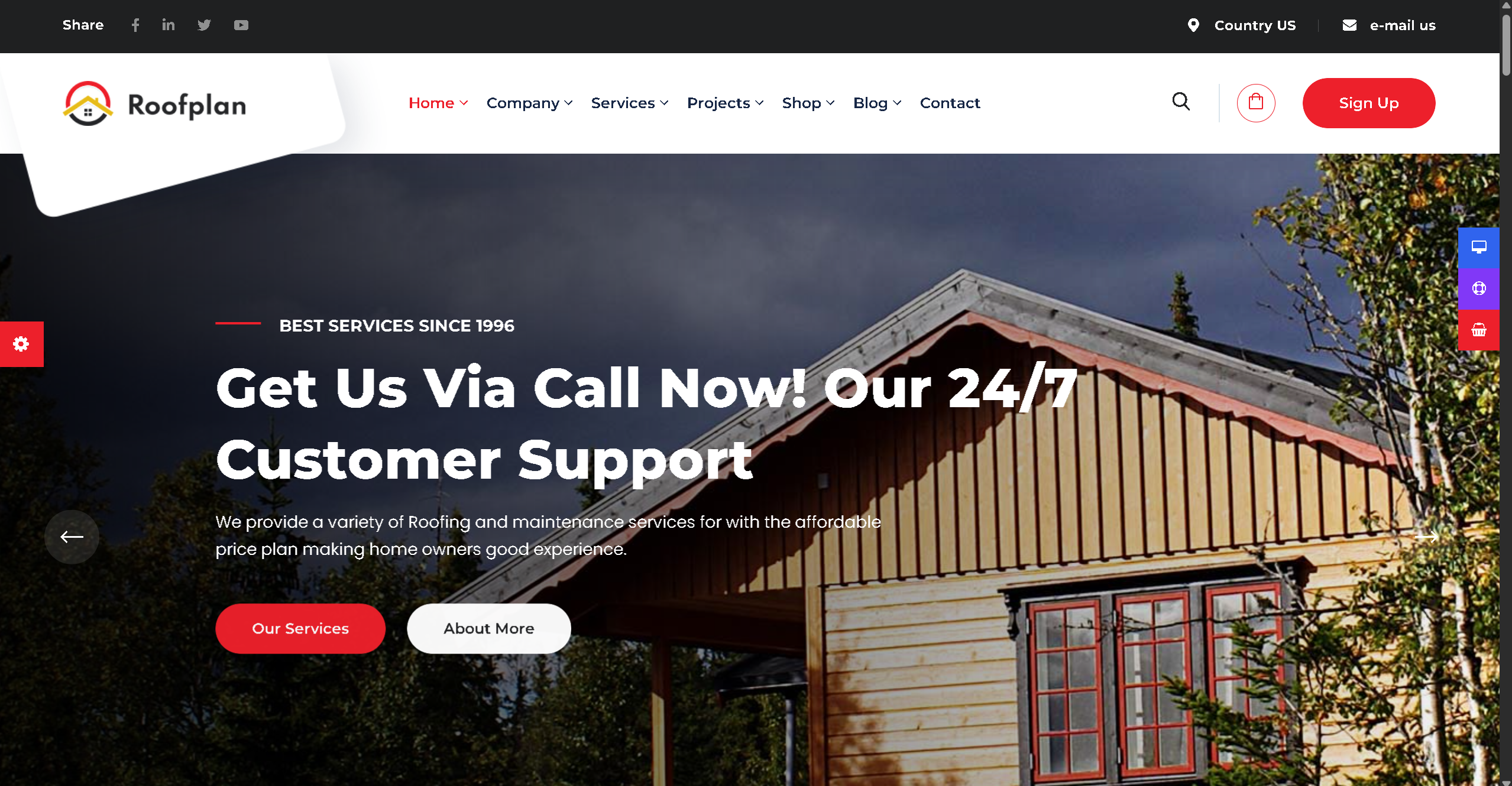 Roofplan - Roofing Services WordPress Website