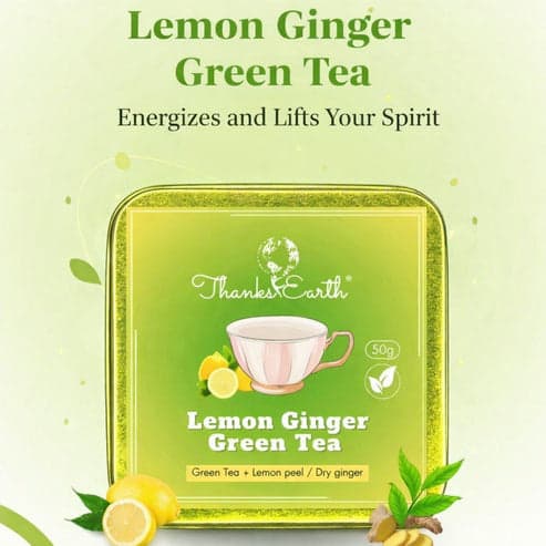 Thanks Earth - Lemon Ginger Green Tea - 50g