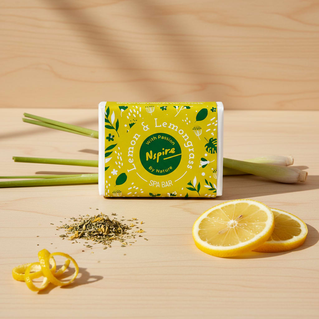 Nspire Lemon and Lemongrass Spa bar soap
