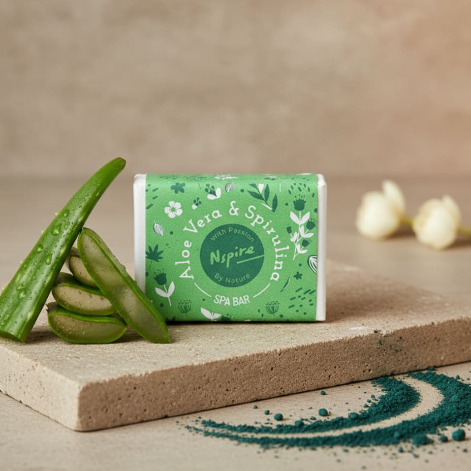 Nspire Aloe Vera & Spirulina Spa bar soap