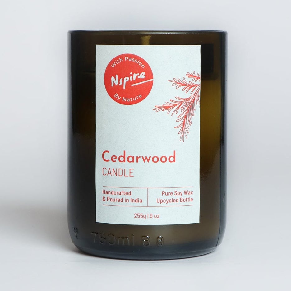 Nspire Cedarwood Soy Wax Candle