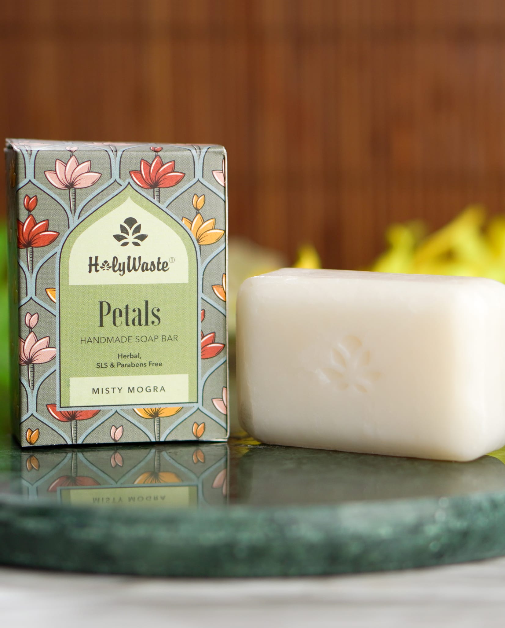 HolyWaste - Petals Soap Bar (1.6/1Gms) - Misty Mogra