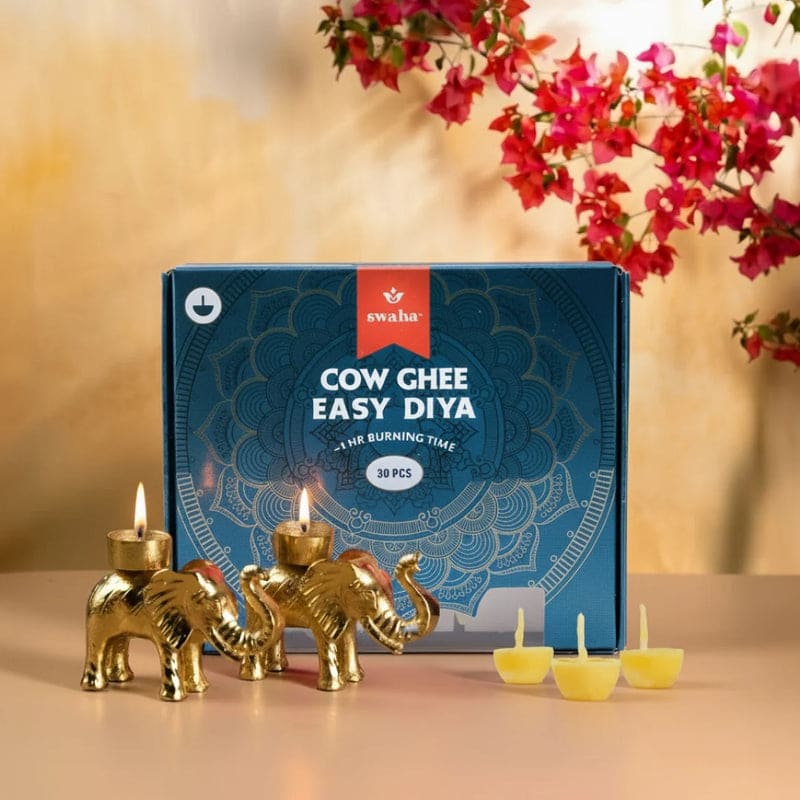 Swaha - Cow Ghee Diya Wicks 1 Hour - 30 Pcs