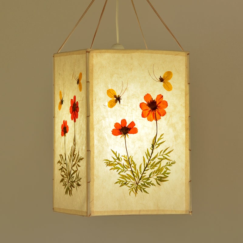 Shradhanjali — Lamp Shade Hanging Small - Cosmos Flower