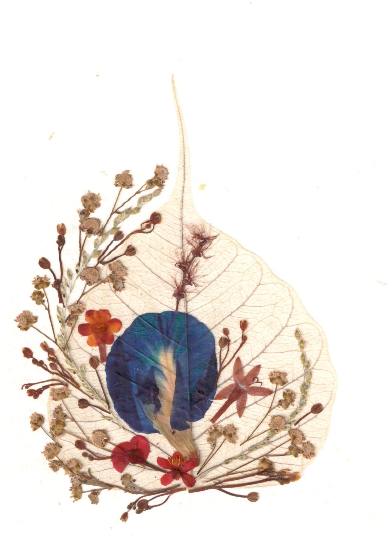 Shradhanjali — Peepal Leaf & Flowers — Design I
