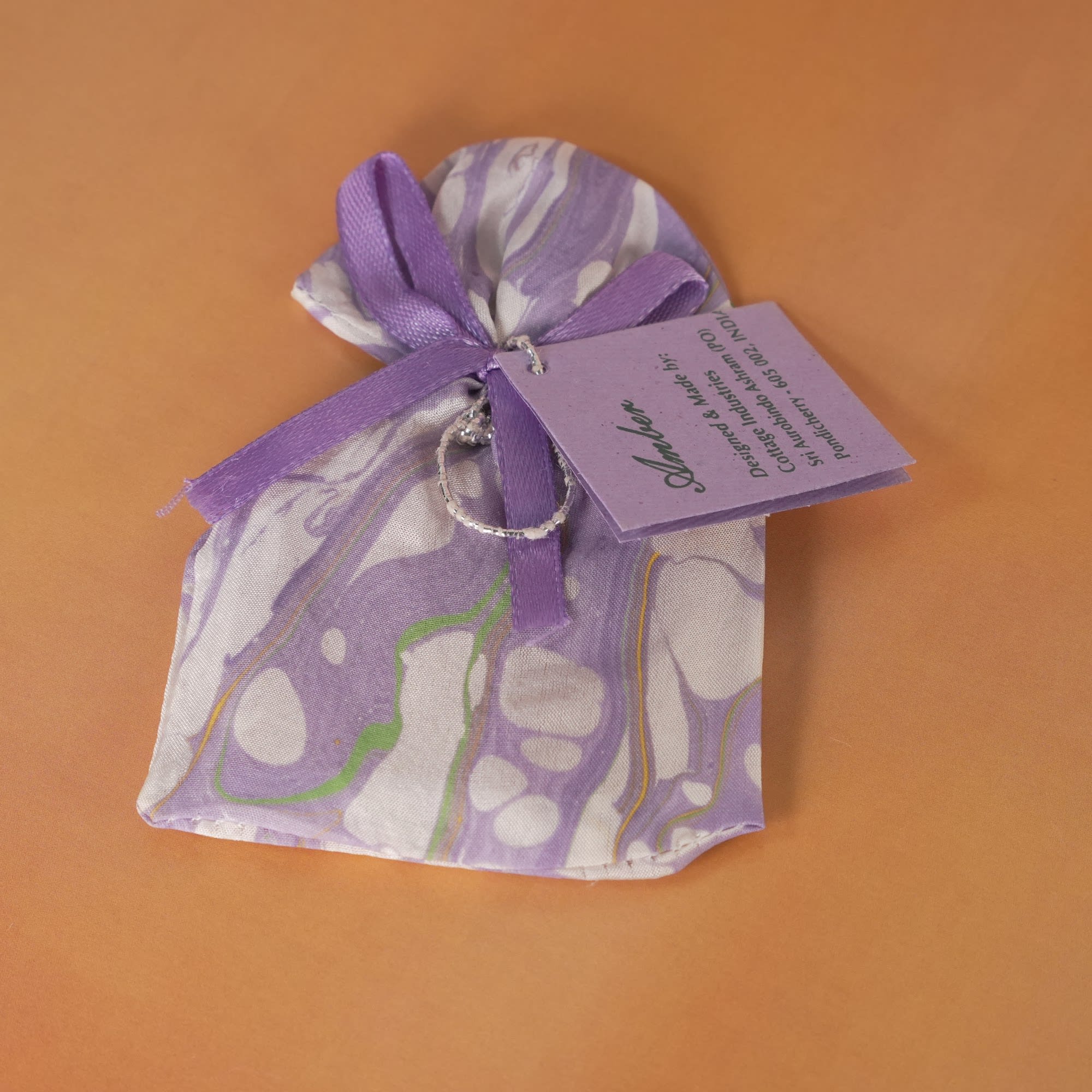 Cottage Industries — Amber Scented Silk Satchets in Marble - design