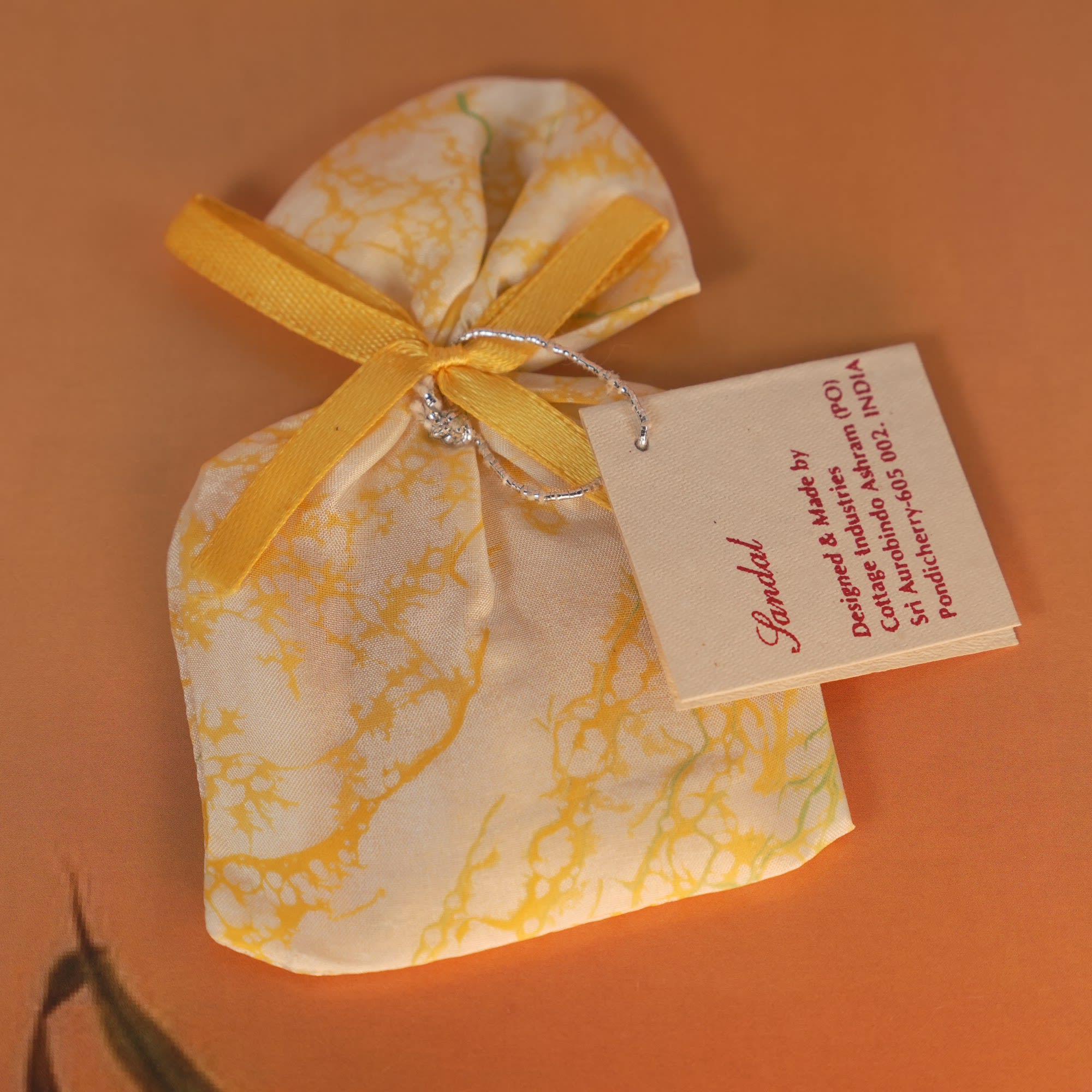 Cottage Industries — Sandal Scented Silk Satchets in Marble - design