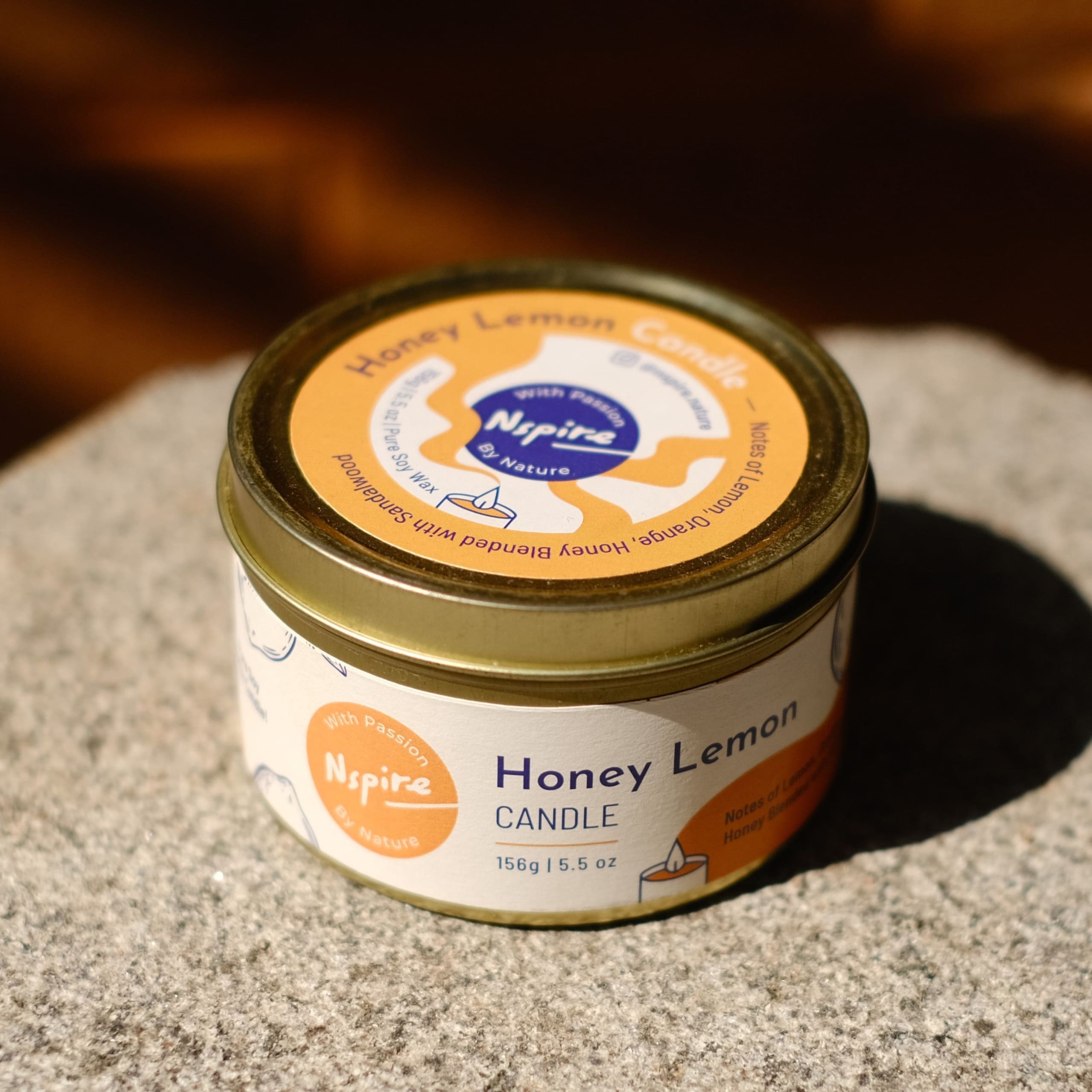 Nspire Honey Lemon Soy Wax Tin Candle