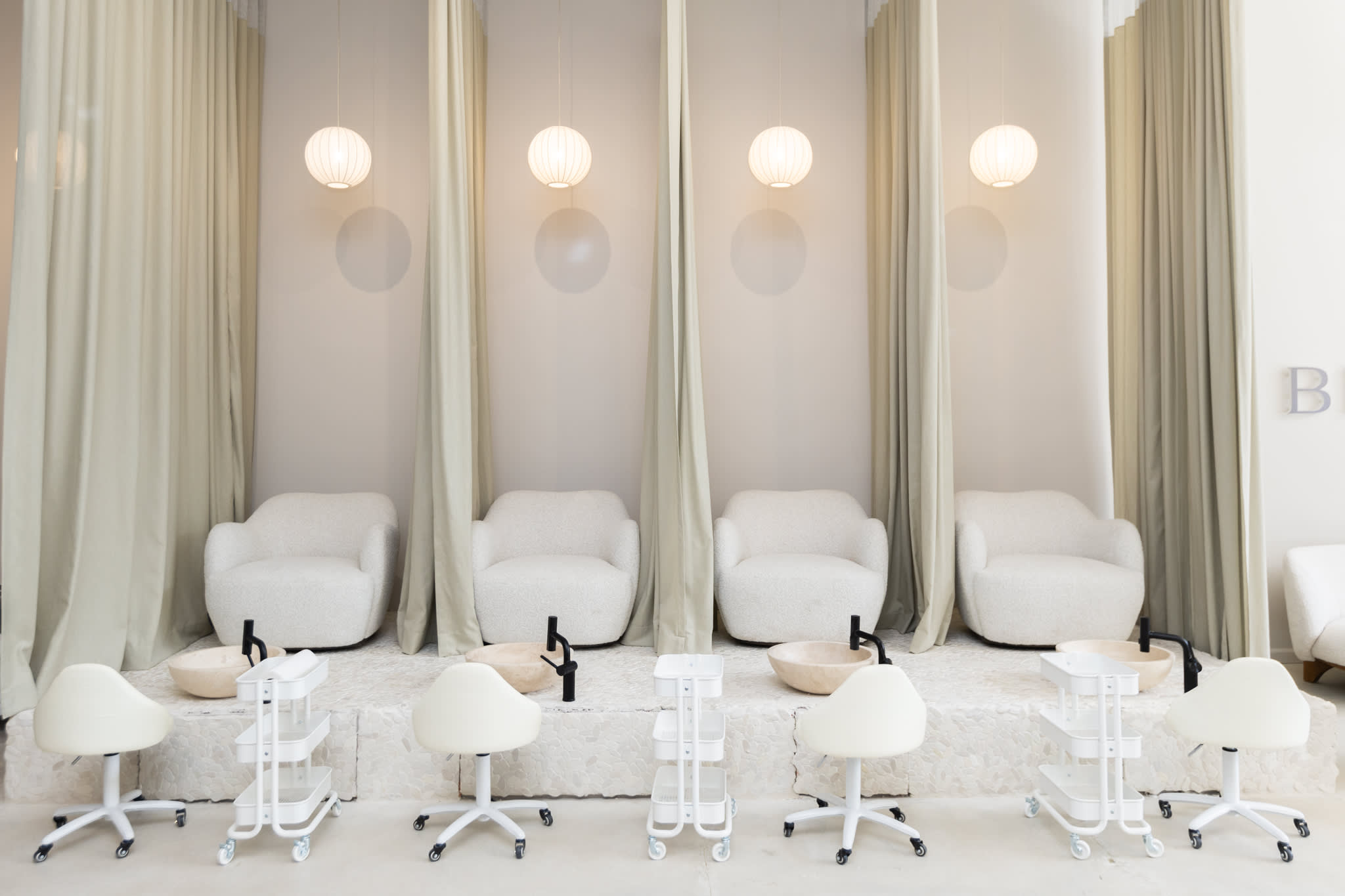 Minimalist nail artistry.