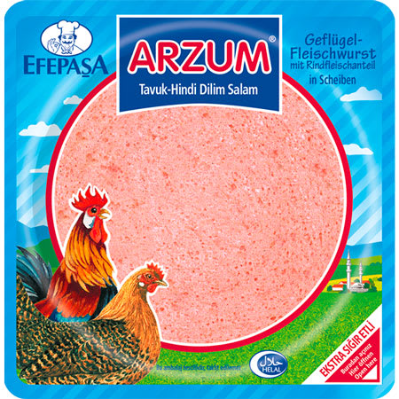 arzum tavuk hindi dilim salam halal 200g
