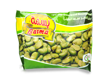 basma frozen green broad beans peeled 400g