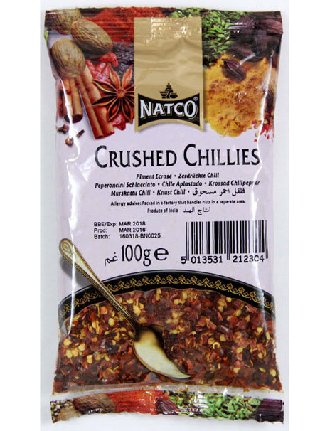 natco crushed chillies 100g