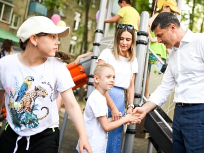 В Люберцах на улице Мира установили детскую площадку по просьбе сына бойца СВО