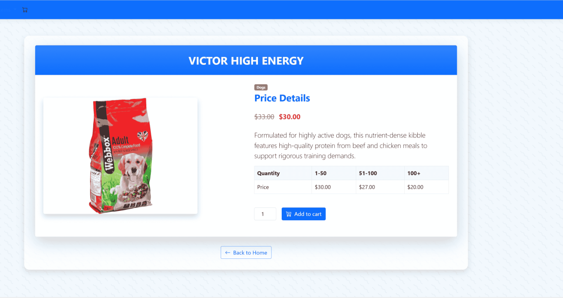 E-commerce Pet Shop Website