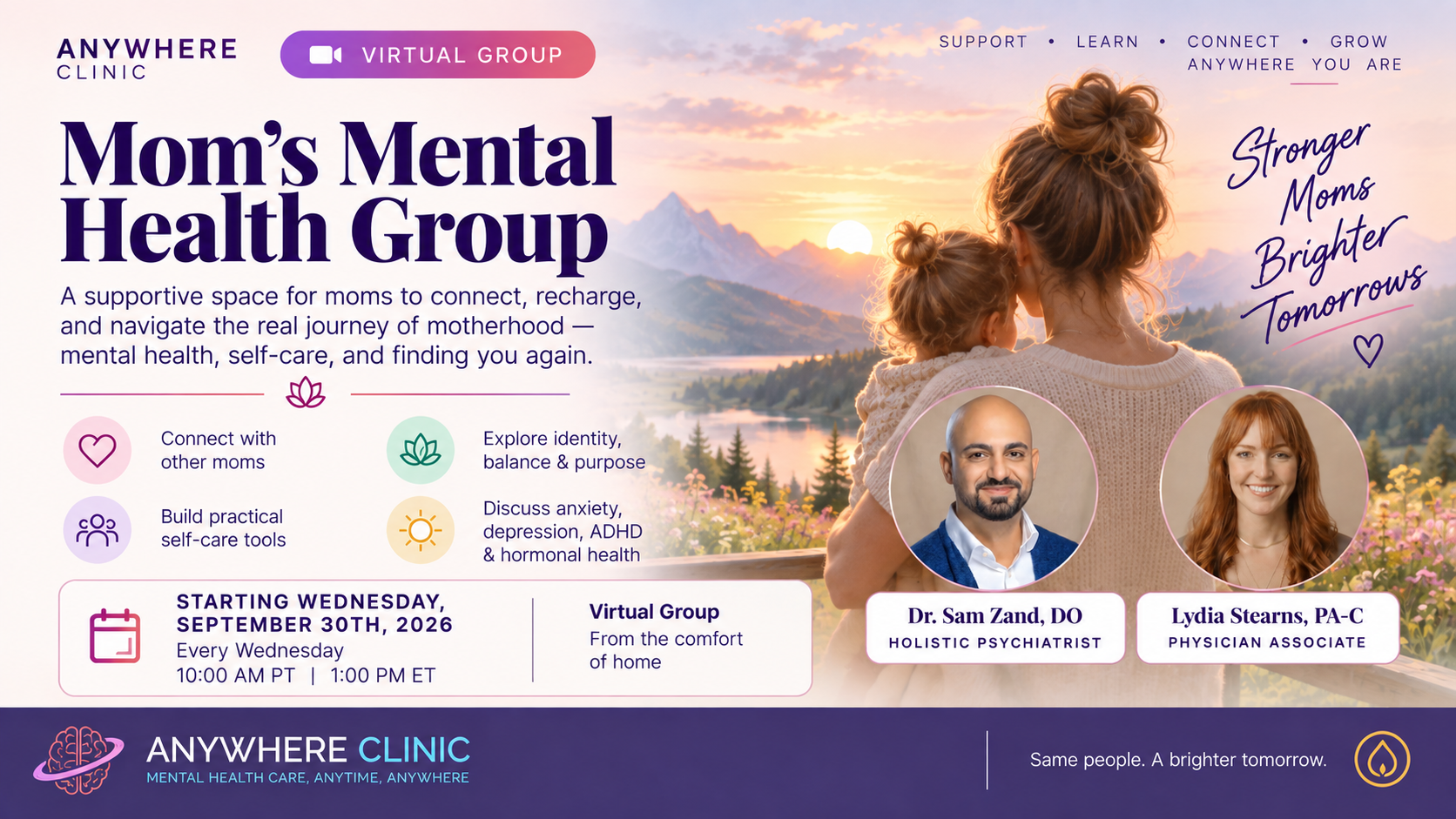 Mom's Mental Health Group flyer