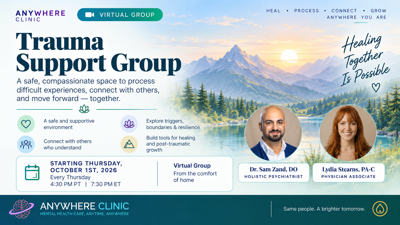 Trauma Support Group flyer