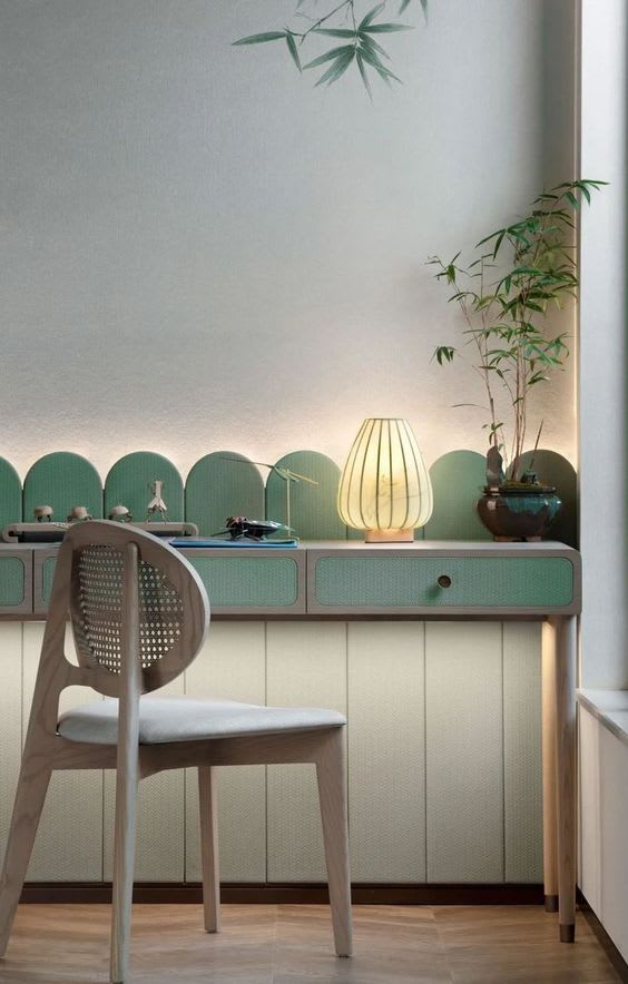 Kids playroom with pastel colors and low furniture