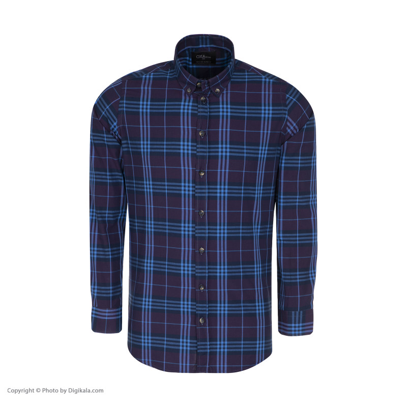 پیراهن مردانه پاییزان مدل PJ700 رنگ سرمه ای