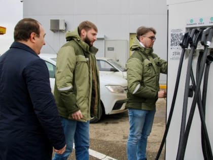 На территории Кущевского района установлены четыре зарядные станции для электротранспорта