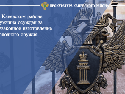 В Каневском районе мужчина осужден за незаконное изготовление холодного оружия