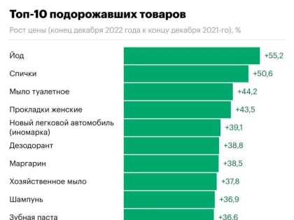 Росстат раскрыл самые подорожавшие и подешевевшие товары и услуги по итогам 2022 года