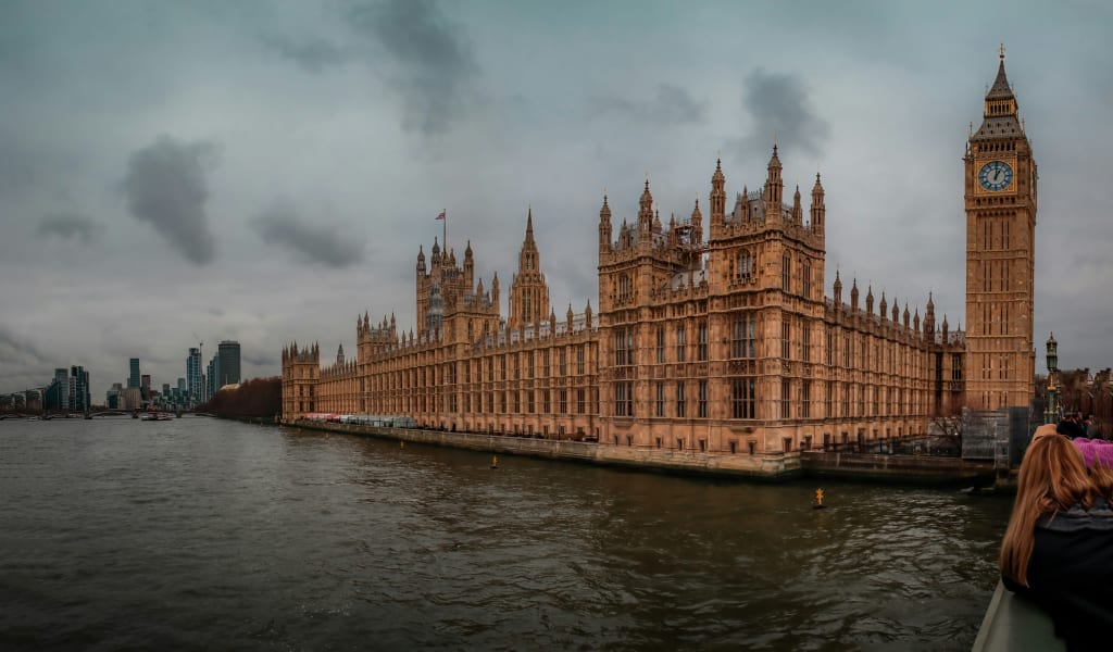 View of Westminster place, house's of parliament from Westminster bridge.