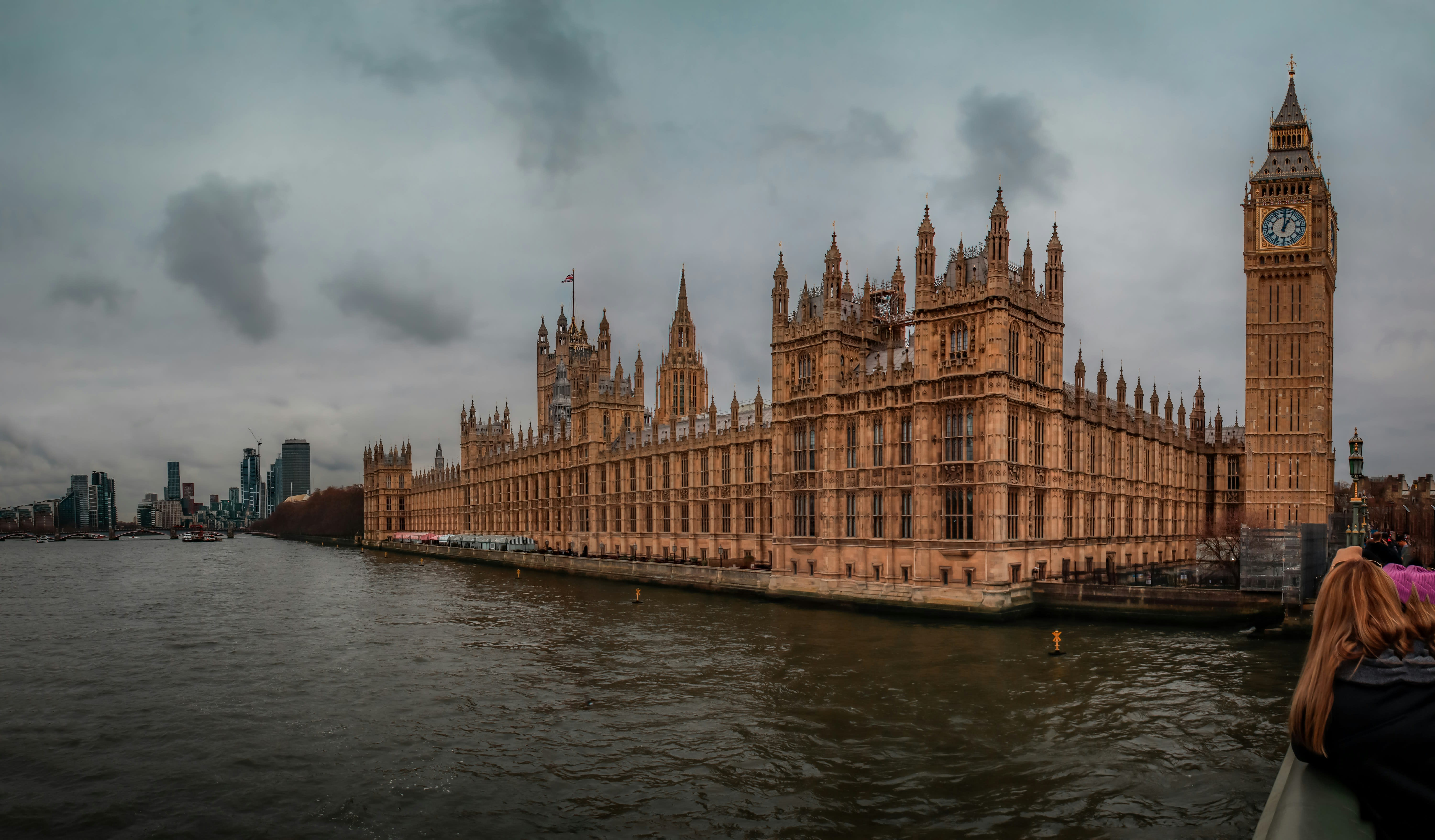 View of Westminster place, house's of parliament from Westminster bridge.