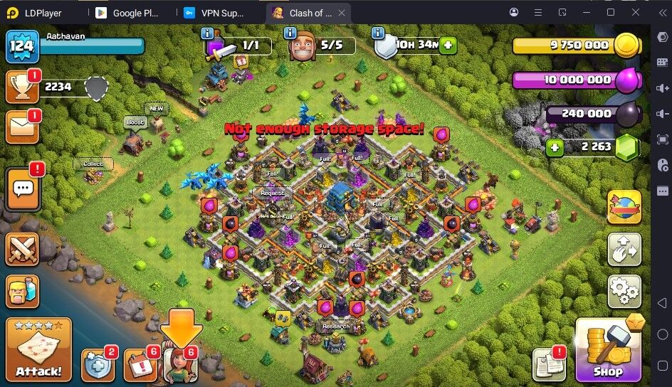 TH 12 | LVL 124 | BK 42 | AQ 40 | GW 24 | MP 14 | 2234 TROPHIES |#NCOC329