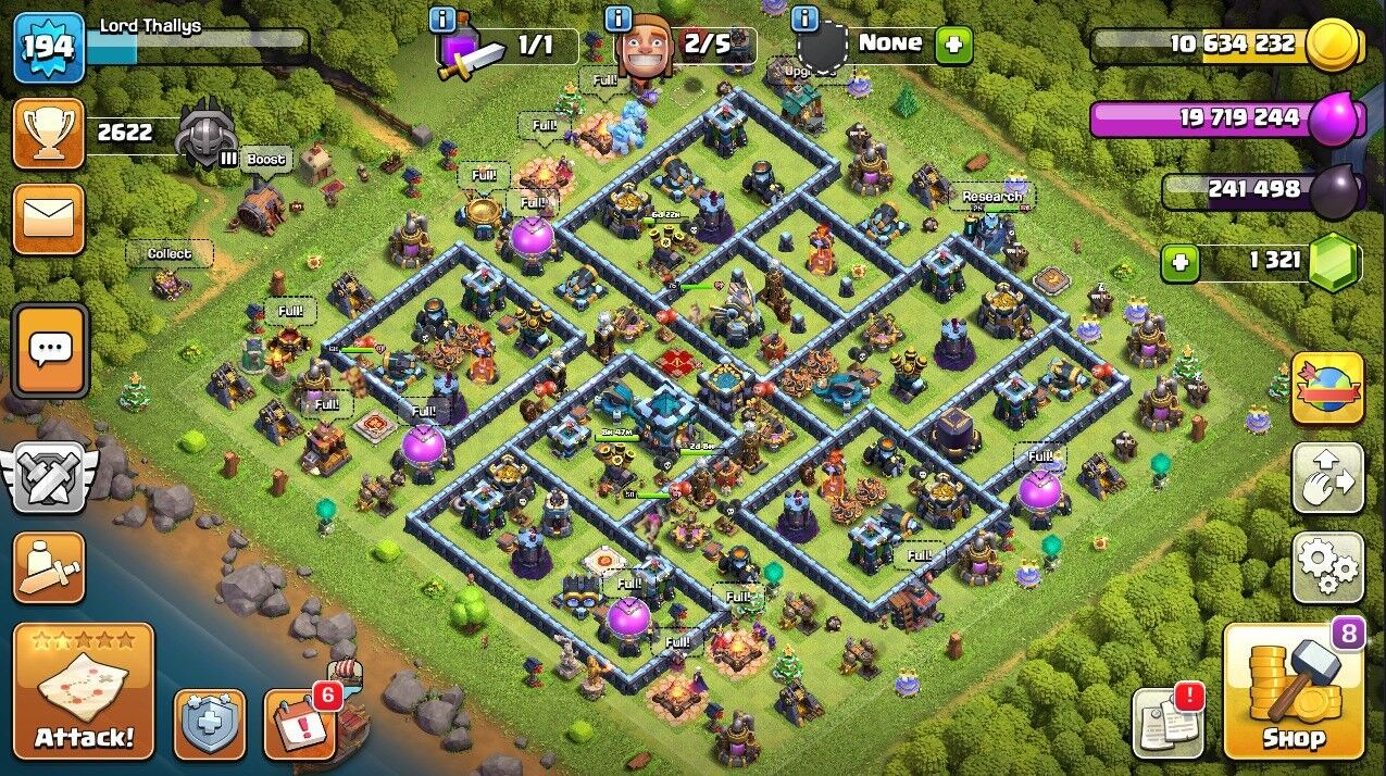 🥷ALMOST MAX TH 13 🖤 194 LVL 🖤 2622 Trophy 🖤 1321 Gems 🖤 68 BK 🖤 75 AQ 🖤 50 GW 🖤 25 RC 🖤 Full Access 🖤 IOS/ANDROID (Screenshots Inside)🥷 🥷ALMOST MAX TH 13 🖤 194 LVL 🖤 2622 Trophy 🖤 1321 Gems 🖤 68 BK 🖤 75 AQ 🖤 50 GW 🖤 25 RC 🖤 Full Access 🖤 IOS/ANDROID (Screenshots Inside)🥷