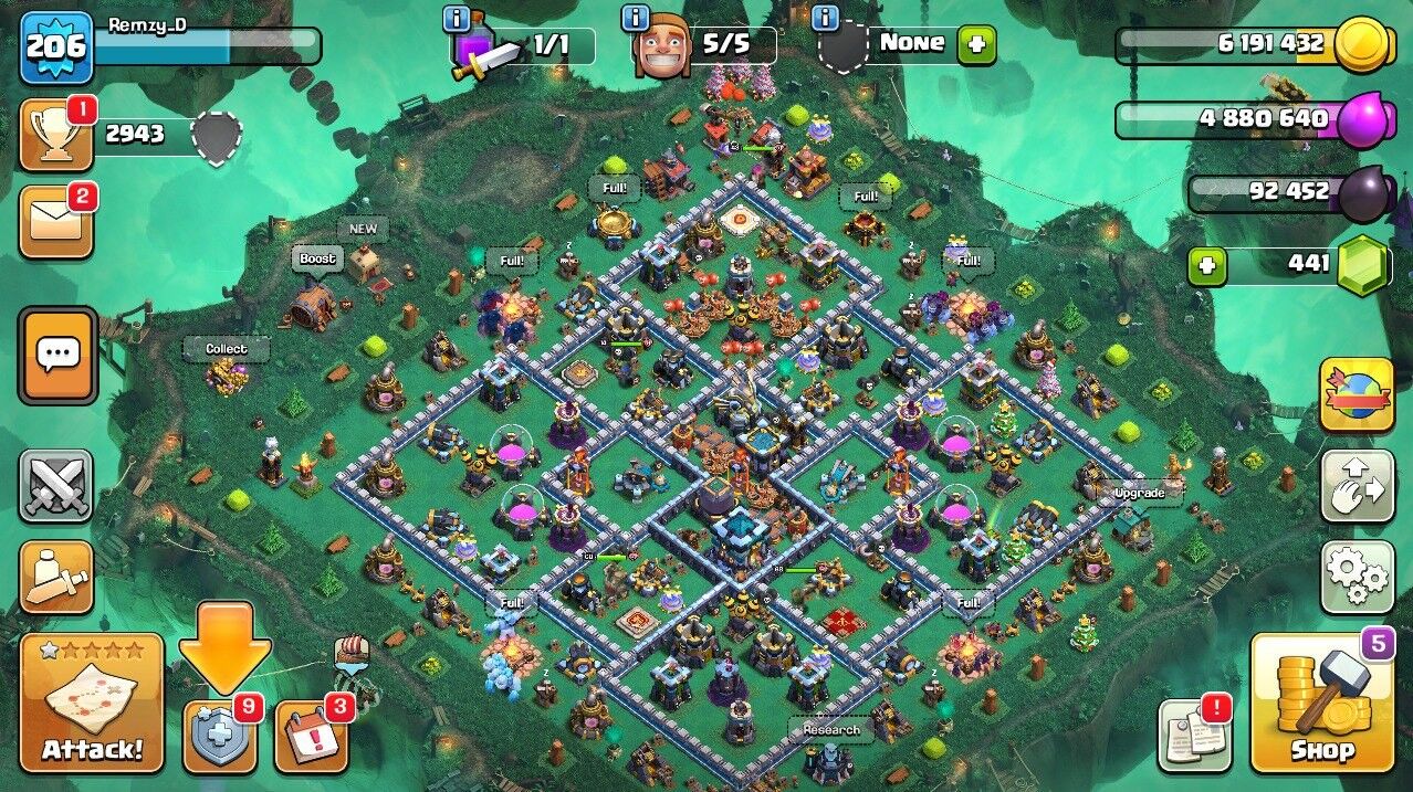 🥷ALMOST MAX TH 13 🖤 206 LVL 🖤 2943 Trophy 🖤 456 Gems 🖤 60 BK 🖤 68 AQ 🖤 43 GW 🖤 14 RC 🖤 Full Access 🖤 IOS/ANDROID (Screenshots Inside)🥷 🥷ALMOST MAX TH 13 🖤 206 LVL 🖤 2943 Trophy 🖤 456 Gems 🖤 60 BK 🖤 68 AQ 🖤 43 GW 🖤 14 RC 🖤 Full Access 🖤 IOS/ANDROID (Screenshots Inside)🥷