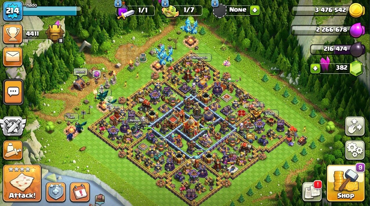 🥷STRONG TH 16 🖤 214 LVL 🖤 4411 Trophy 🖤 382 Gems 🖤 73 BK 🖤 72 AQ 🖤 63 GW 🖤 32 RC 🖤 Full Access 🖤 IOS/ANDROID (Screenshots Inside)🥷 🥷STRONG TH 16 🖤 214 LVL 🖤 4411 Trophy 🖤 382 Gems 🖤 73 BK 🖤 72 AQ 🖤 63 GW 🖤 32 RC 🖤 Full Access 🖤 IOS/ANDROID (Screenshots Inside)🥷