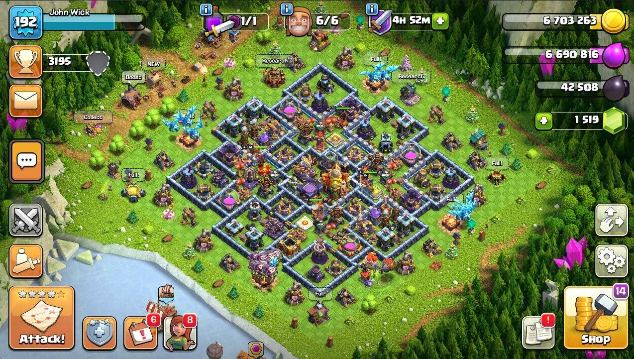 🥷TH 16 🖤 192 LVL 🖤 1537 Gems 🖤 61 BK 🖤 61 AQ 🖤 49 GW 🖤 11 RC 🖤 Full Access 🖤 IOS/ANDROID (Screenshots Inside)🥷
