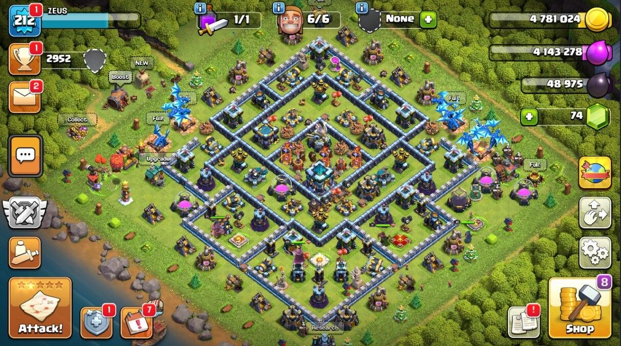 🥷ALMOST MAX TH 13 🖤 212 LVL 🖤 2952 Trophy 🖤 91 Gems 🖤 71 BK 🖤 71 AQ 🖤 45 GW 🖤 18 RC 🖤 Full Access 🖤 IOS/ANDROID (Screenshots Inside)🥷 🥷ALMOST MAX TH 13 🖤 212 LVL 🖤 2952 Trophy 🖤 91 Gems 🖤 71 BK 🖤 71 AQ 🖤 45 GW 🖤 18 RC 🖤 Full Access 🖤 IOS/ANDROID (Screenshots Inside)🥷