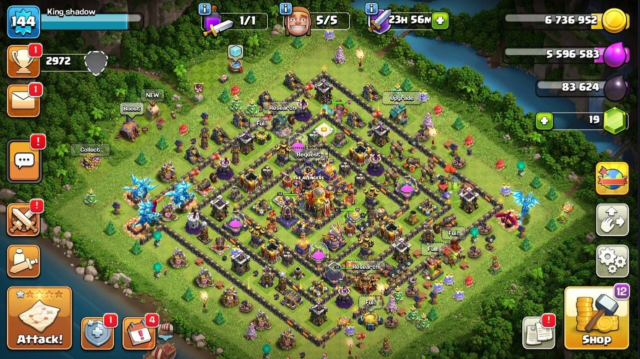 🥷TH 16 🖤 144 LVL 🖤 2972 Trophy 🖤 35 Gems 🖤 33 BK 🖤 33 AQ 🖤 23 GW 🖤 17 RC 🖤 Full Access 🖤 IOS/ANDROID (Screenshots Inside)🥷