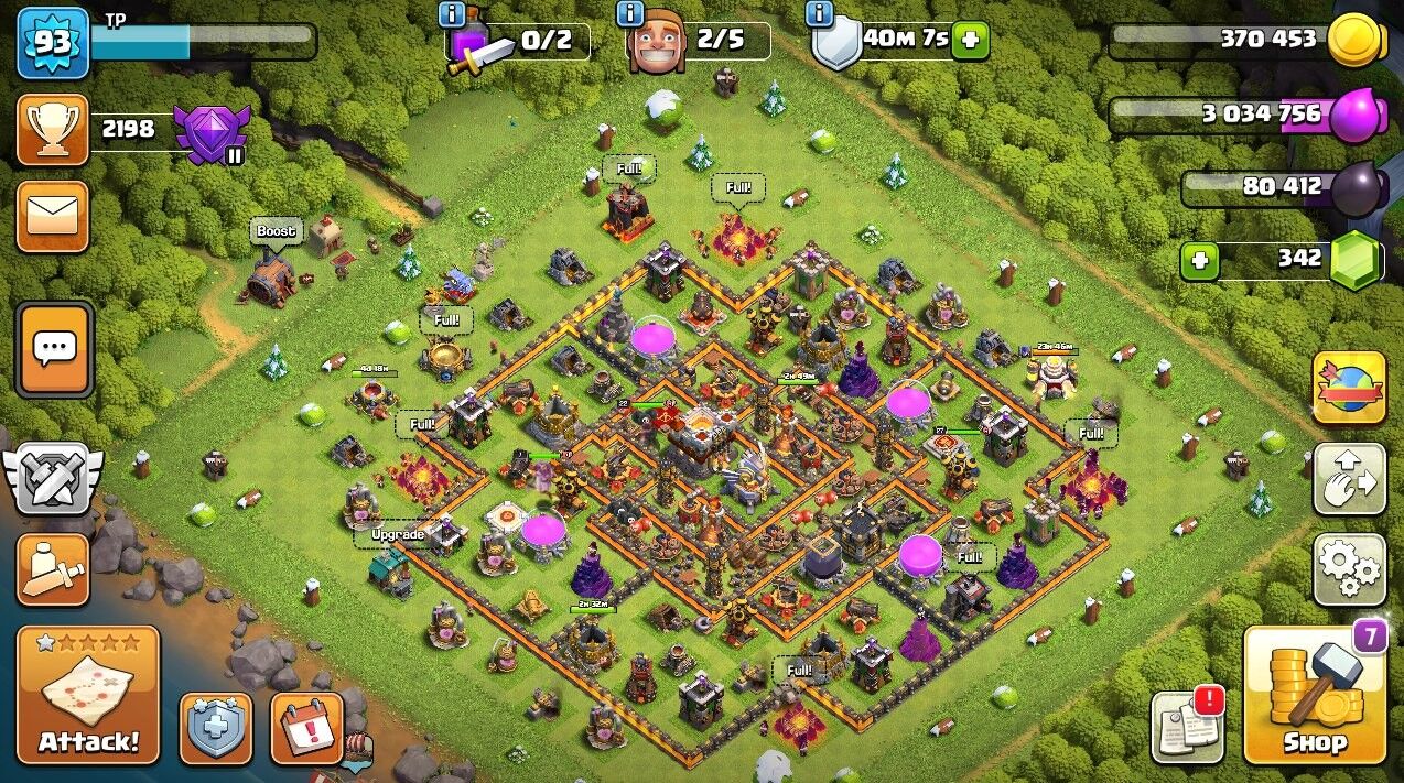 🥷TH 11 🖤 93 LVL 🖤 2198 Trophy 🖤 342 Gems 🖤 27 BK 🖤 22 AQ 🖤 7 GW 🖤 Full Access 🖤 IOS/ANDROID (Screenshots Inside)🥷