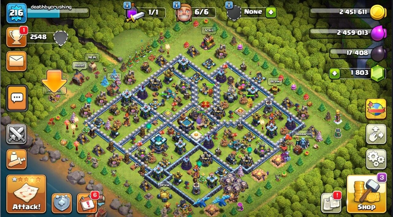 🥷ALMOST MAX TH 13 🖤 216 LVL 🖤 2548 Trophy 🖤 1821 Gems 🖤 68 BK 🖤 71 AQ 🖤 50 GW 🖤 21 RC 🖤 Full Access 🖤 IOS/ANDROID (Screenshots Inside)🥷 🥷ALMOST MAX TH 13 🖤 216 LVL 🖤 2548 Trophy 🖤 1821 Gems 🖤 68 BK 🖤 71 AQ 🖤 50 GW 🖤 21 RC 🖤 Full Access 🖤 IOS/ANDROID (Screenshots Inside)🥷