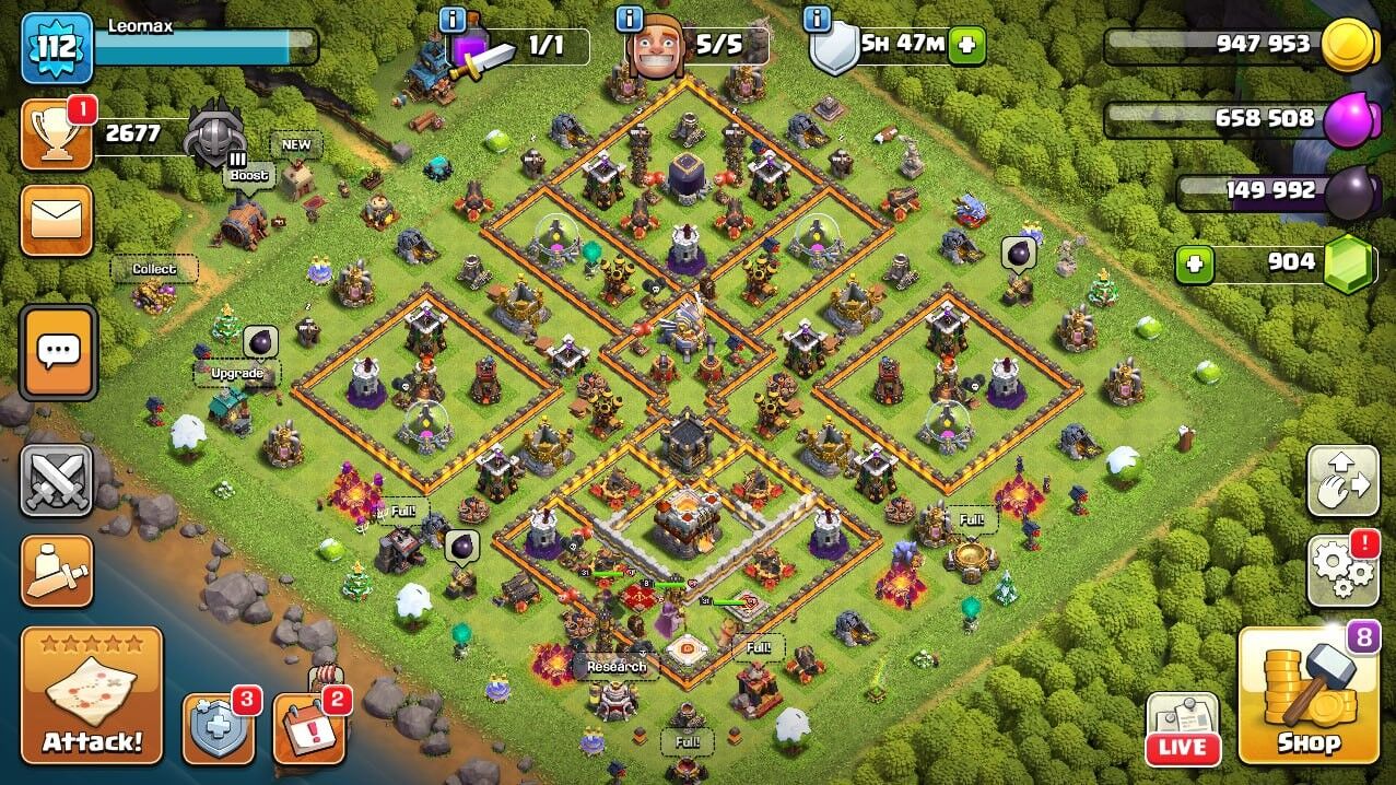 🥷TH 11 🖤 112 LVL 🖤 2677 Trophy 🖤 904 Gems 🖤 31 BK 🖤 31 AQ 🖤 8 GW 🖤 Full Access 🖤 IOS/ANDROID (Screenshots Inside)🥷 🥷TH 11 🖤 112 LVL 🖤 2677 Trophy 🖤 904 Gems 🖤 31 BK 🖤 31 AQ 🖤 8 GW 🖤 Full Access 🖤 IOS/ANDROID (Screenshots Inside)🥷