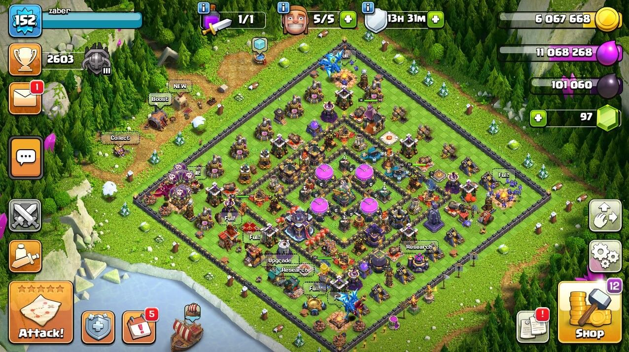 🥷TH 15 🖤 152 LVL 🖤 2603 Trophy 🖤 115 Gems 🖤 38 BK 🖤 38 AQ 🖤 19 GW 🖤 10 RC 🖤 Full Access 🖤 IOS/ANDROID (Screenshots Inside)🥷