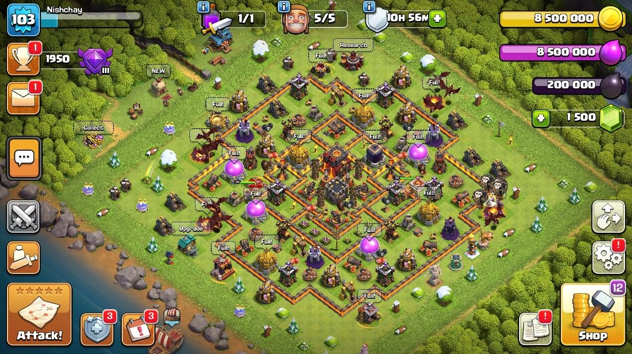 🥷TH 10 🖤 103 LVL 🖤 1950 Trophy 🖤 1514 Gems 🖤 35 BK 🖤 39 AQ 🖤 Full Access 🖤 IOS/ANDROID (Screenshots Inside)🥷 🥷TH 10 🖤 103 LVL 🖤 1950 Trophy 🖤 1514 Gems 🖤 35 BK 🖤 39 AQ 🖤 Full Access 🖤 IOS/ANDROID (Screenshots Inside)🥷