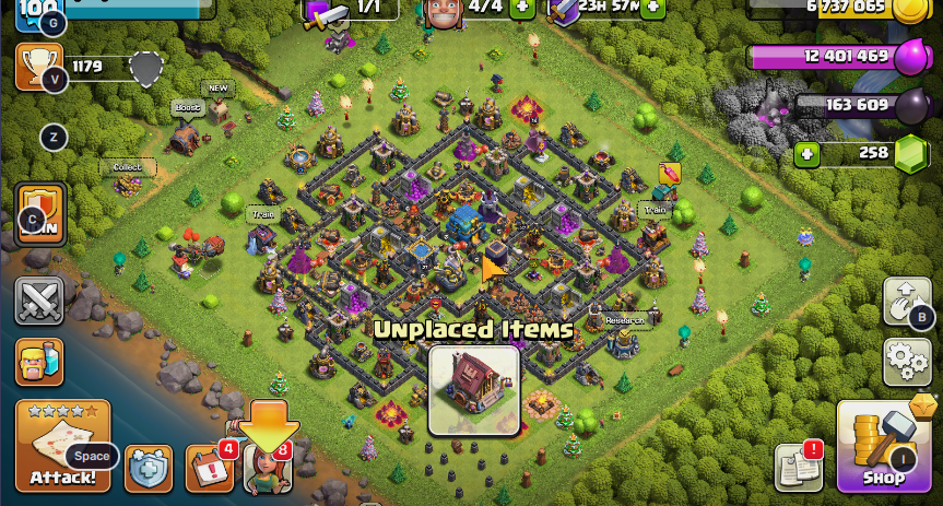 TH 12 | LVL 100 | BK 27 | AQ 37 | GW 16 | 273 GEMS | 1179 TROPHIES  | #NCOC111