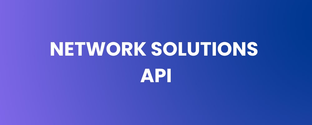 Network Solutions API