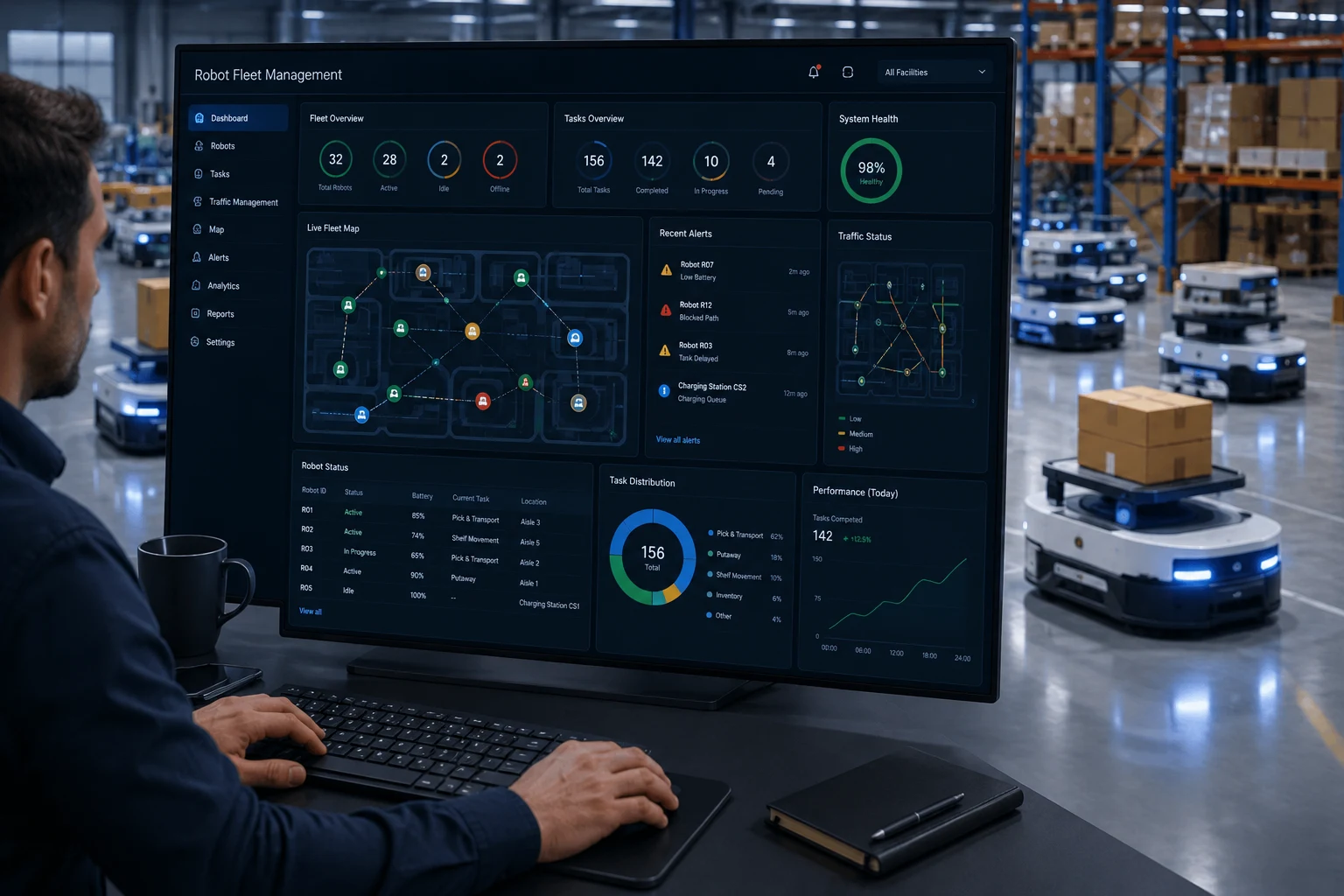 Software für Roboter-Flottenmanagement