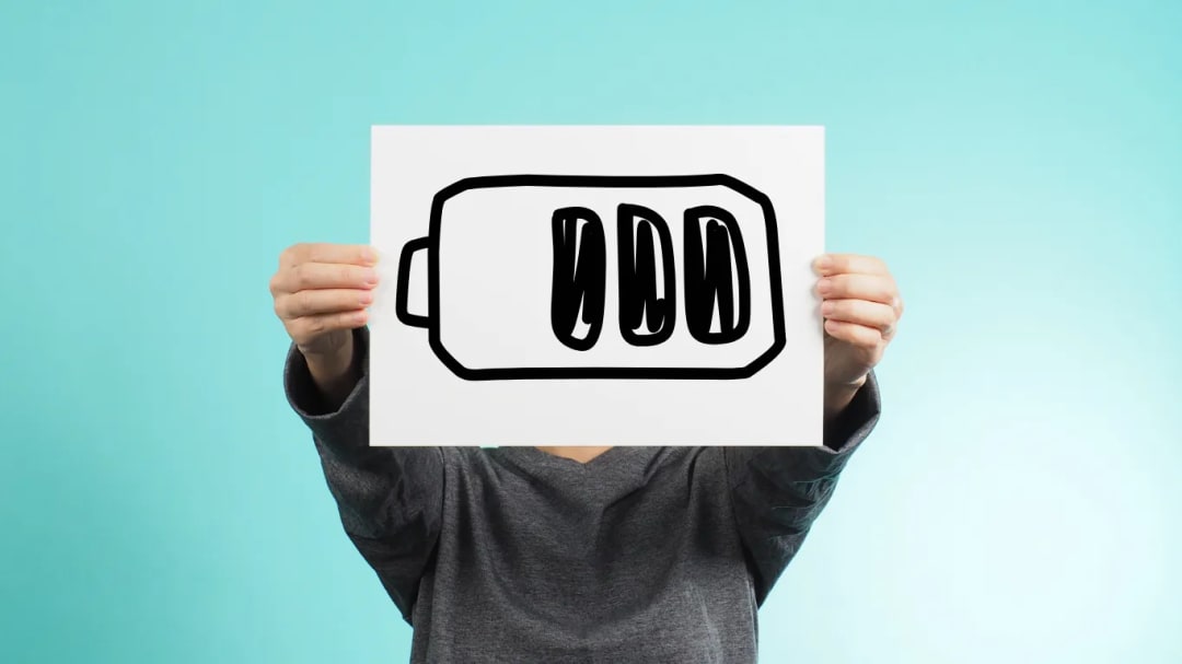 Doodle your energy level as a battery %